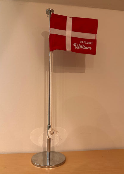 Bordflag med dato & navn