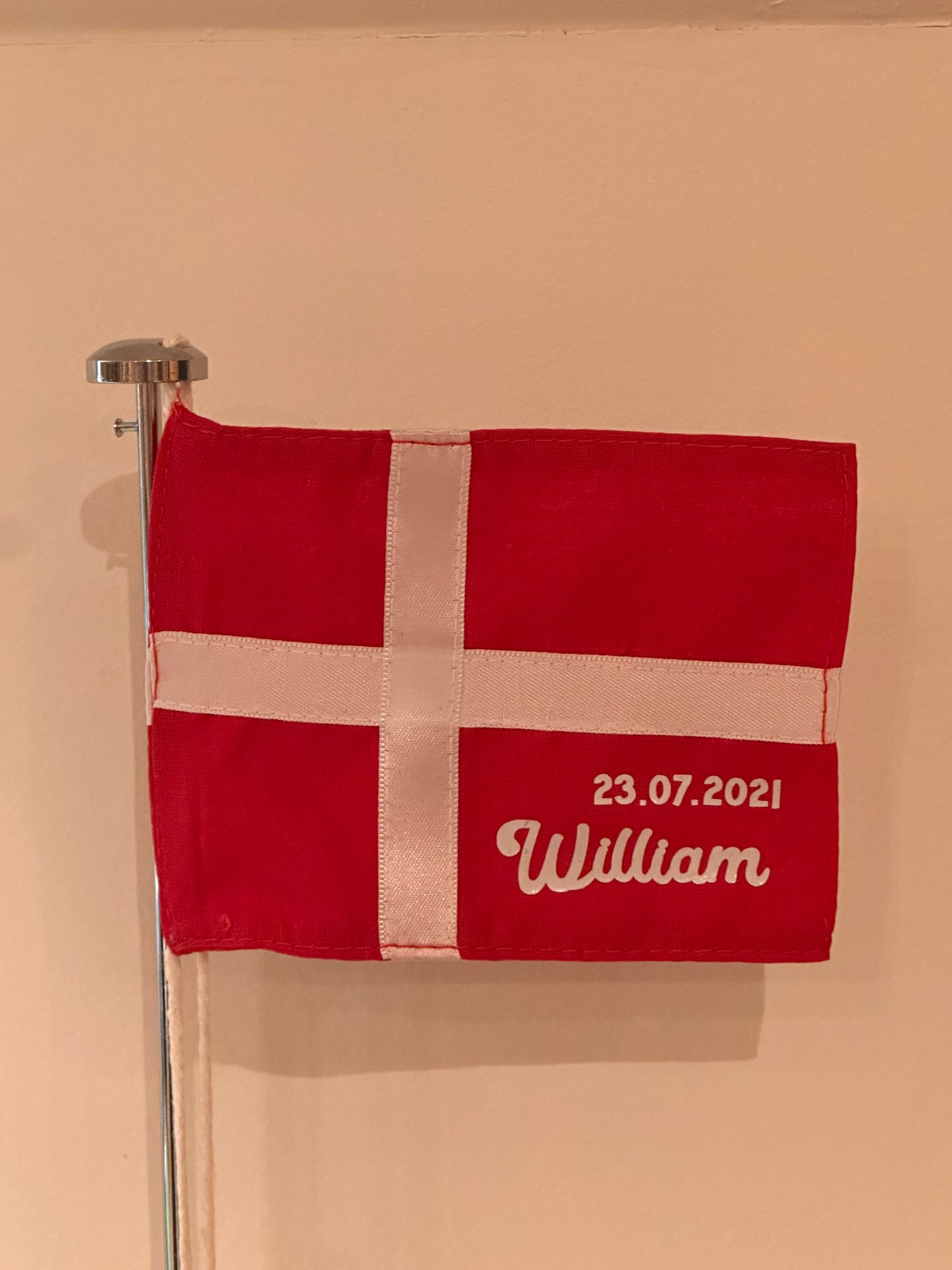 Bordflag med dato & navn