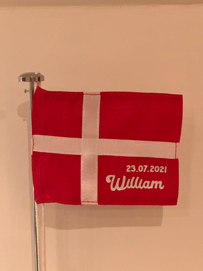 Bordflag med dato & navn