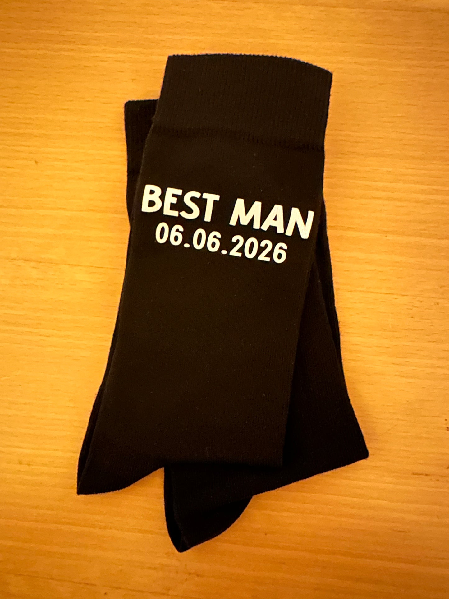 Personlige Best Man-sokker til brylluppet